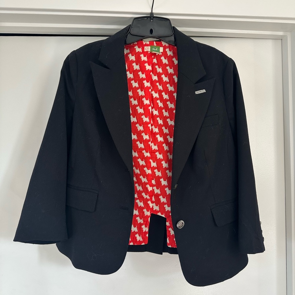 Black Blazer with Red Lining